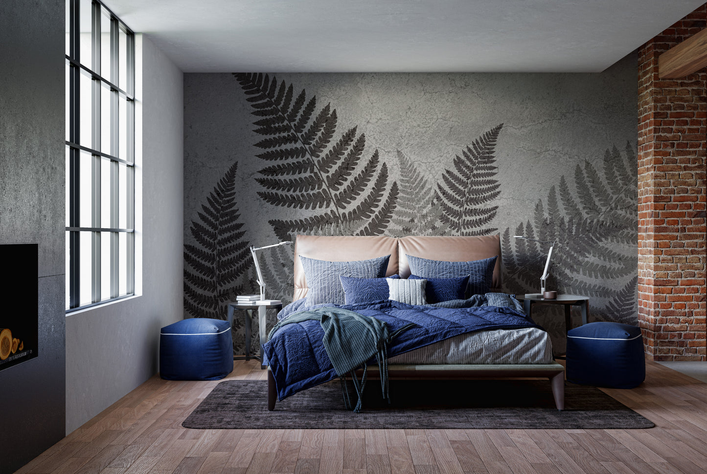 Elegant tropical fern mural bringing greenery to your walls.
