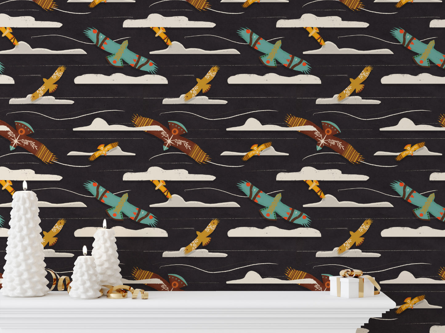 Modern eagle wallpaper for accent walls
