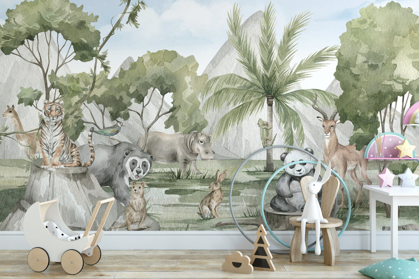 Majestic wildlife wallpaper inspired by the savannah