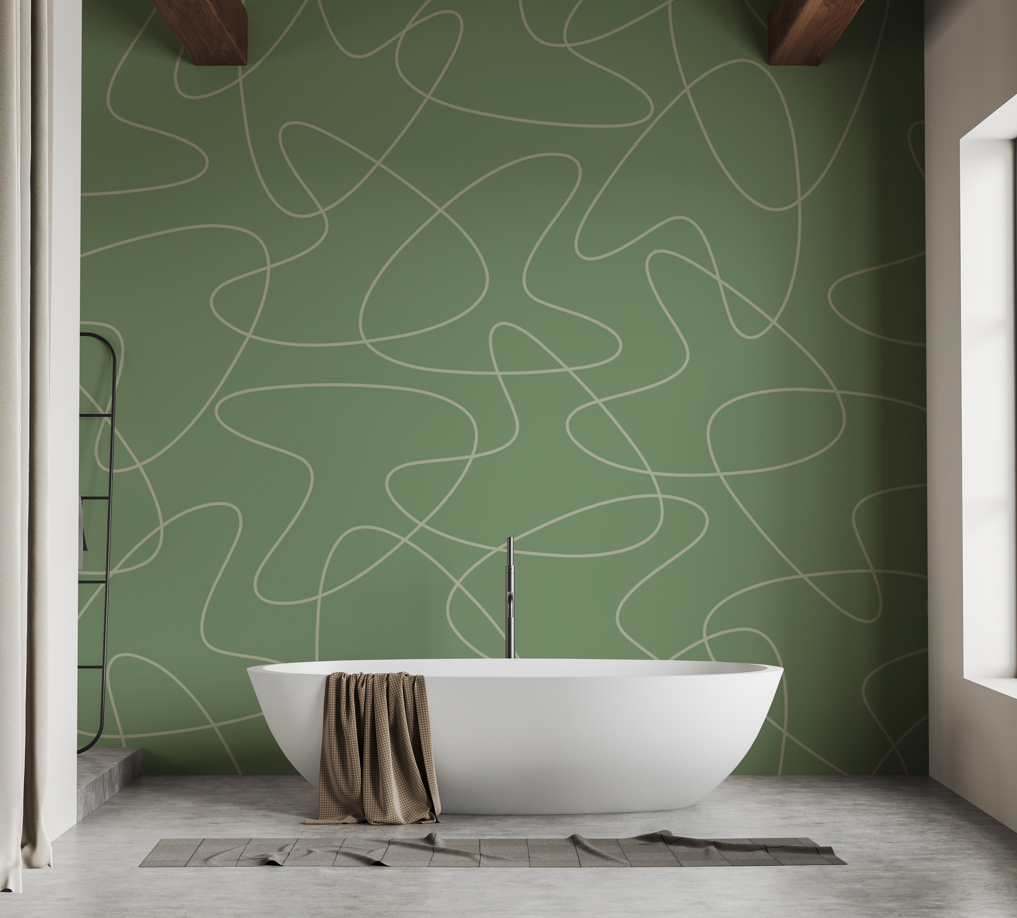 Stylish boomerang pattern wallpaper for accent walls