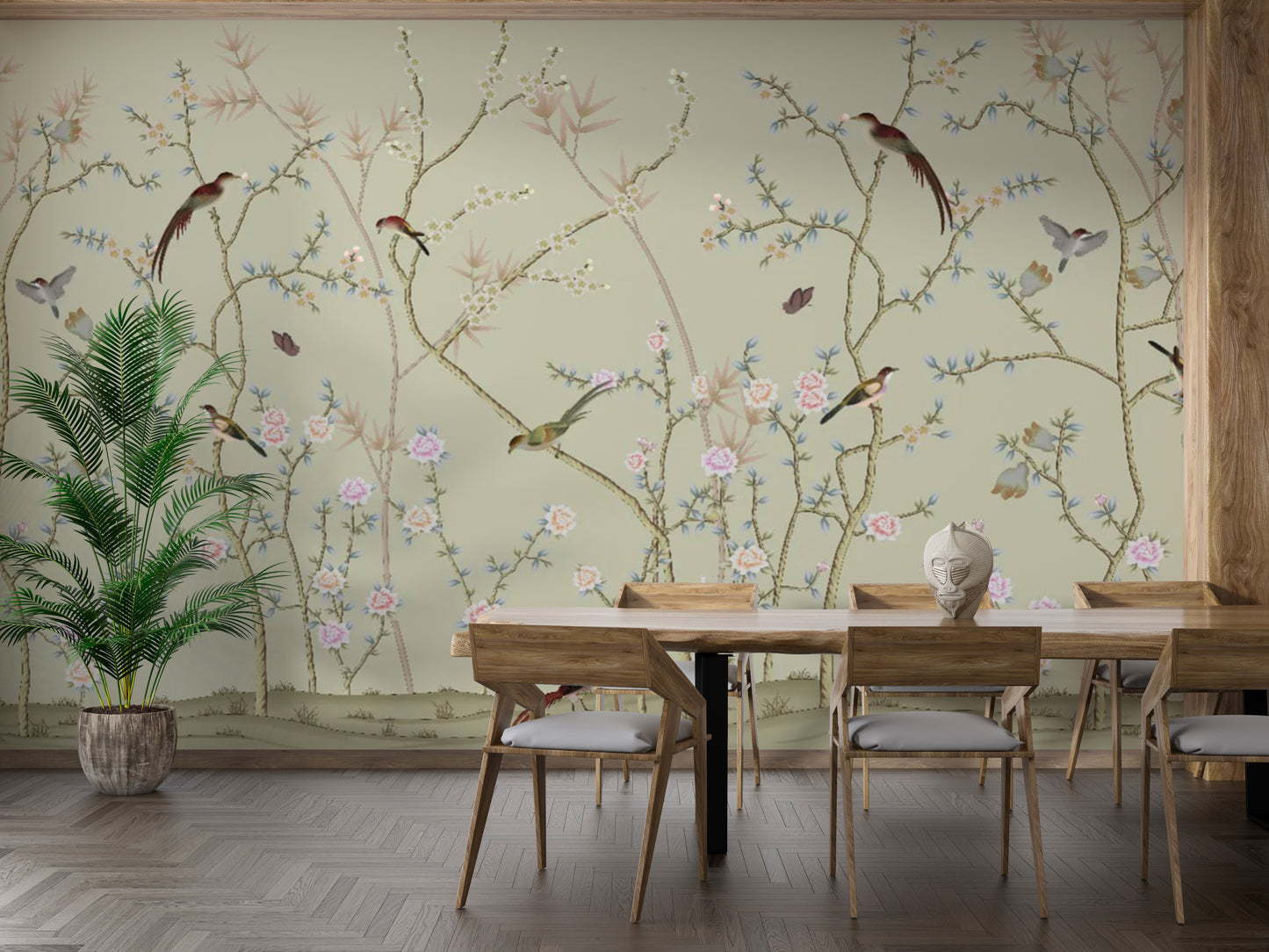 Chinoiseries Birds Wallpaper Murals