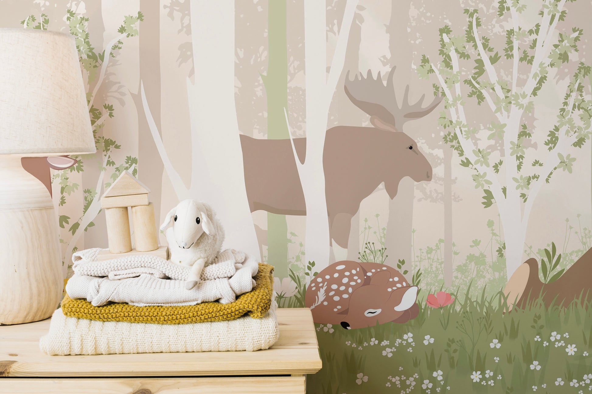 Woodland Friends wallpaper transforms nurseries into magical spaces