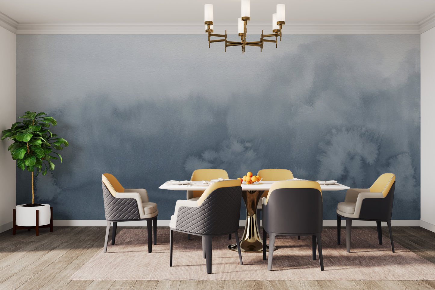 Blue Tone Ombre Wall Mural