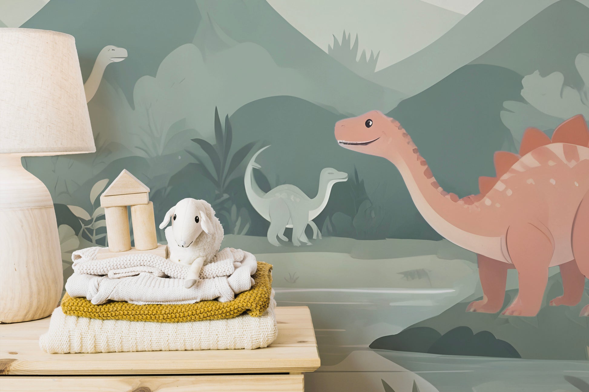 Kids Dinosaur Mural for a magical nursery experience