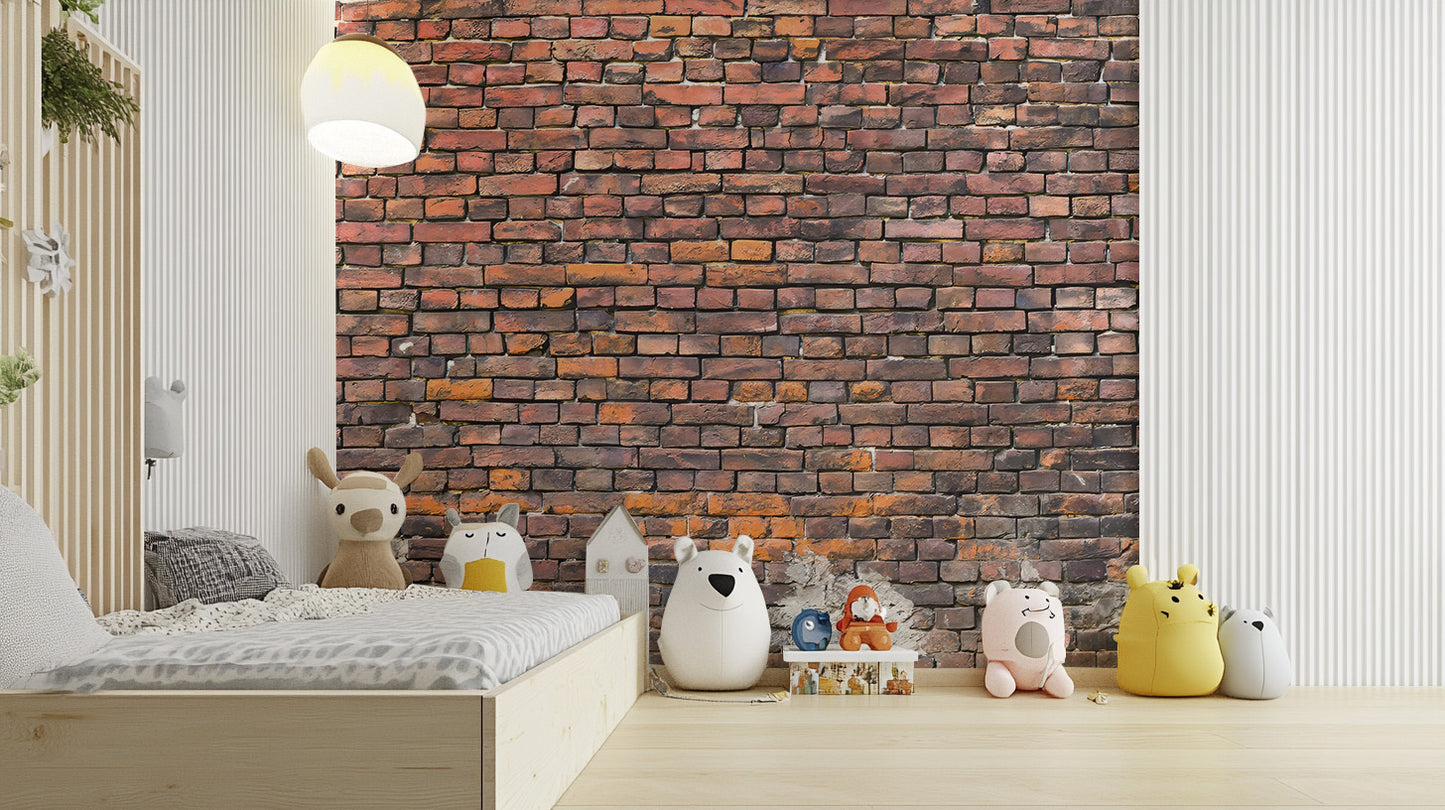 Rustic Charm Brick Mural