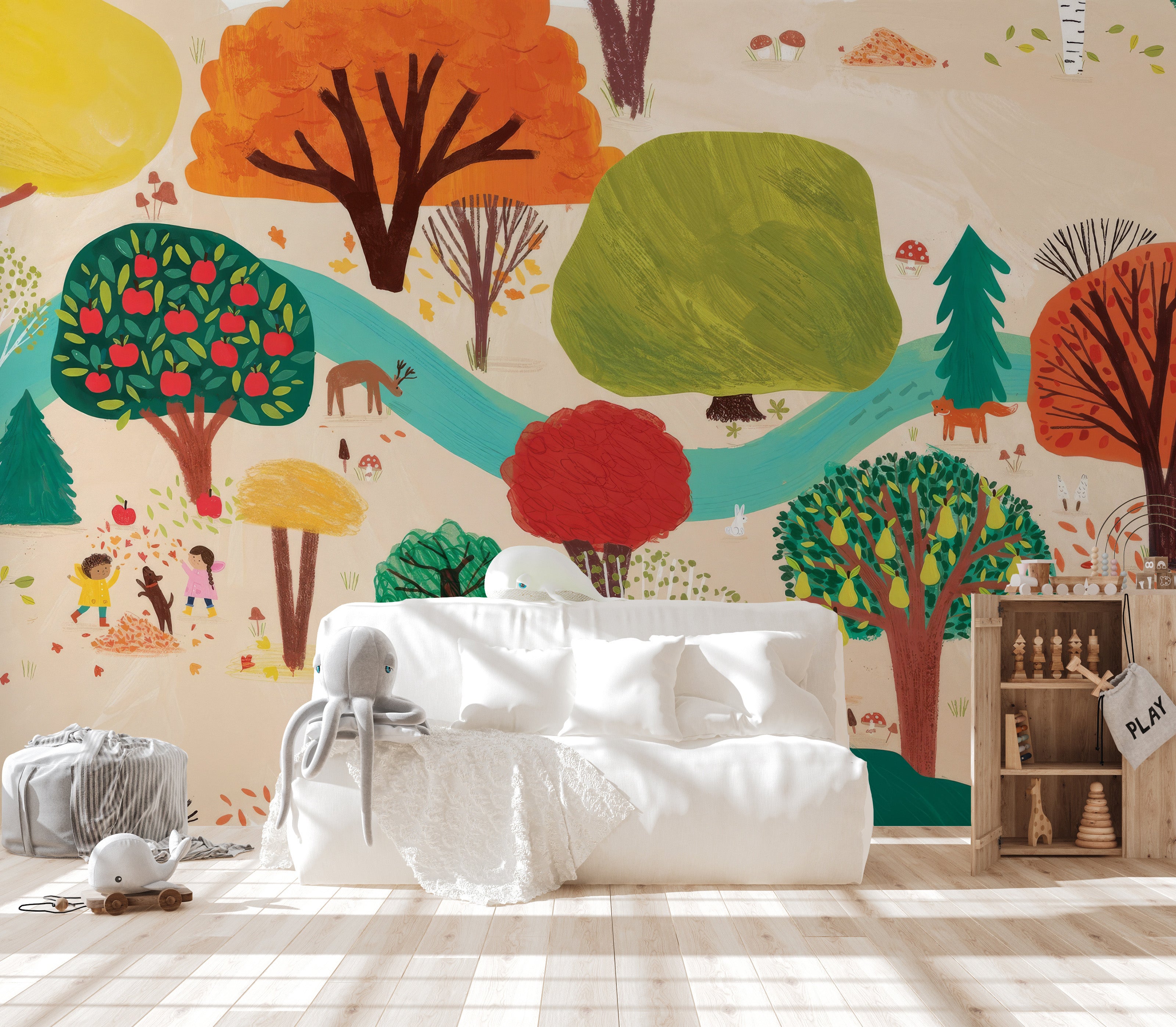 Storybook Trees wallpaper ignites kids' creativity