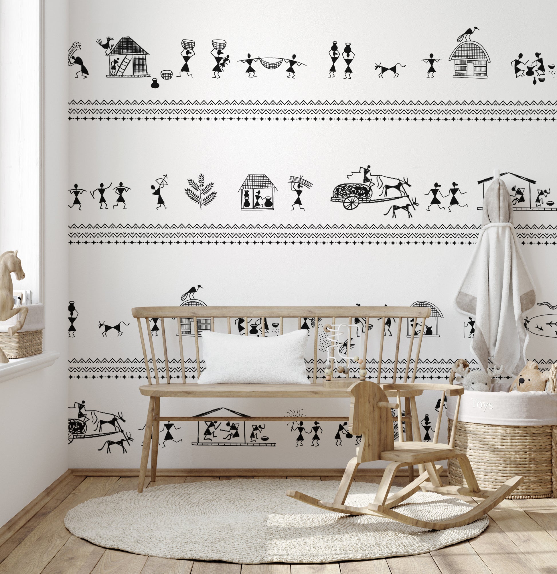 Tribal Rhythms Art Strip removable wallpaper