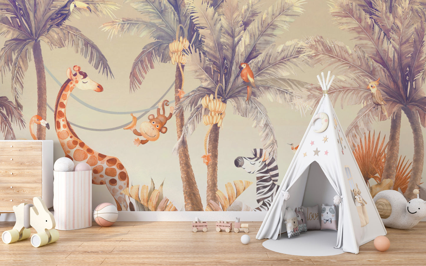 Lively Jungle Safari Wall Art
