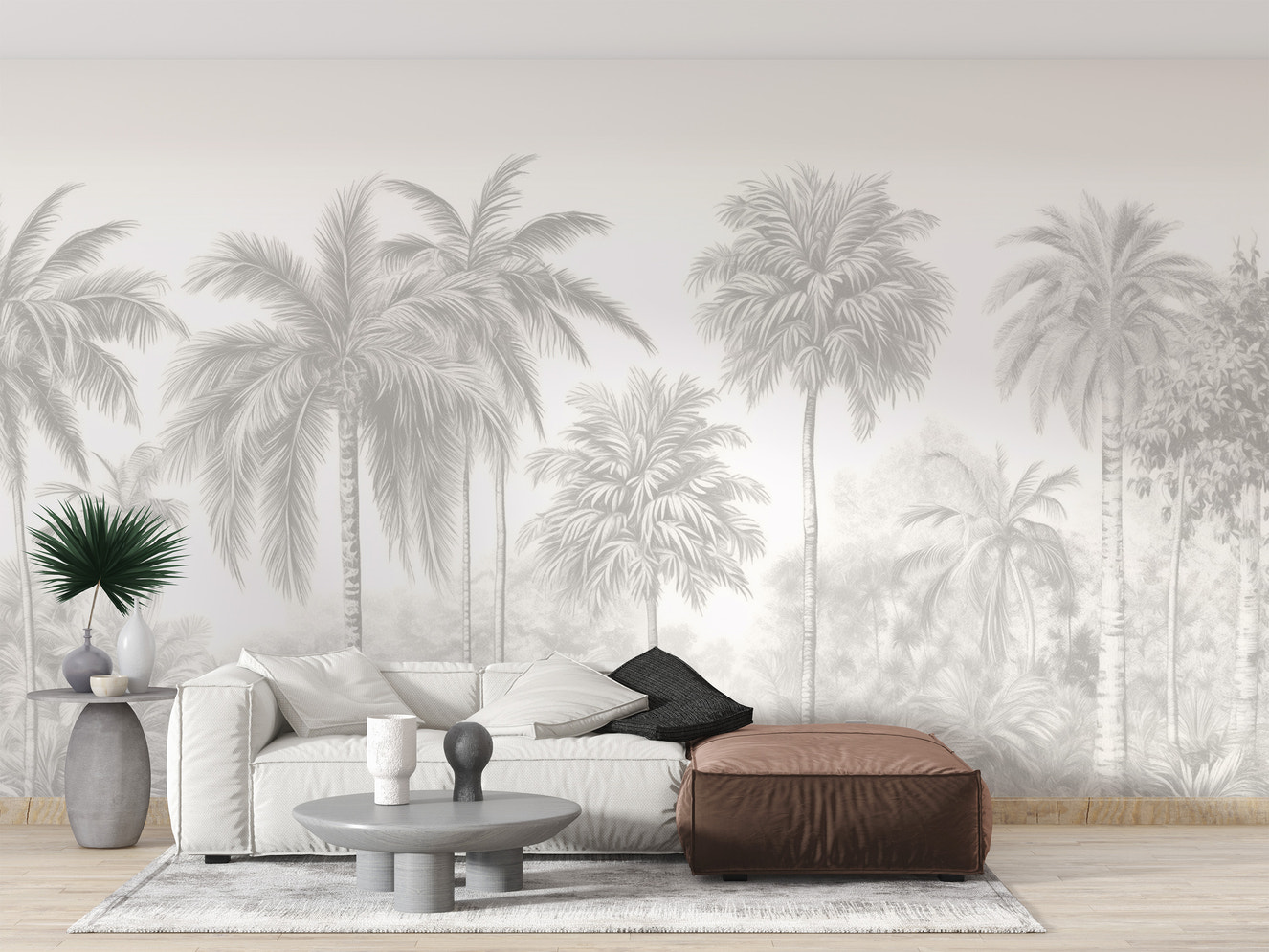 Stylish Palm Tree Wallpaper Mural backdrop
