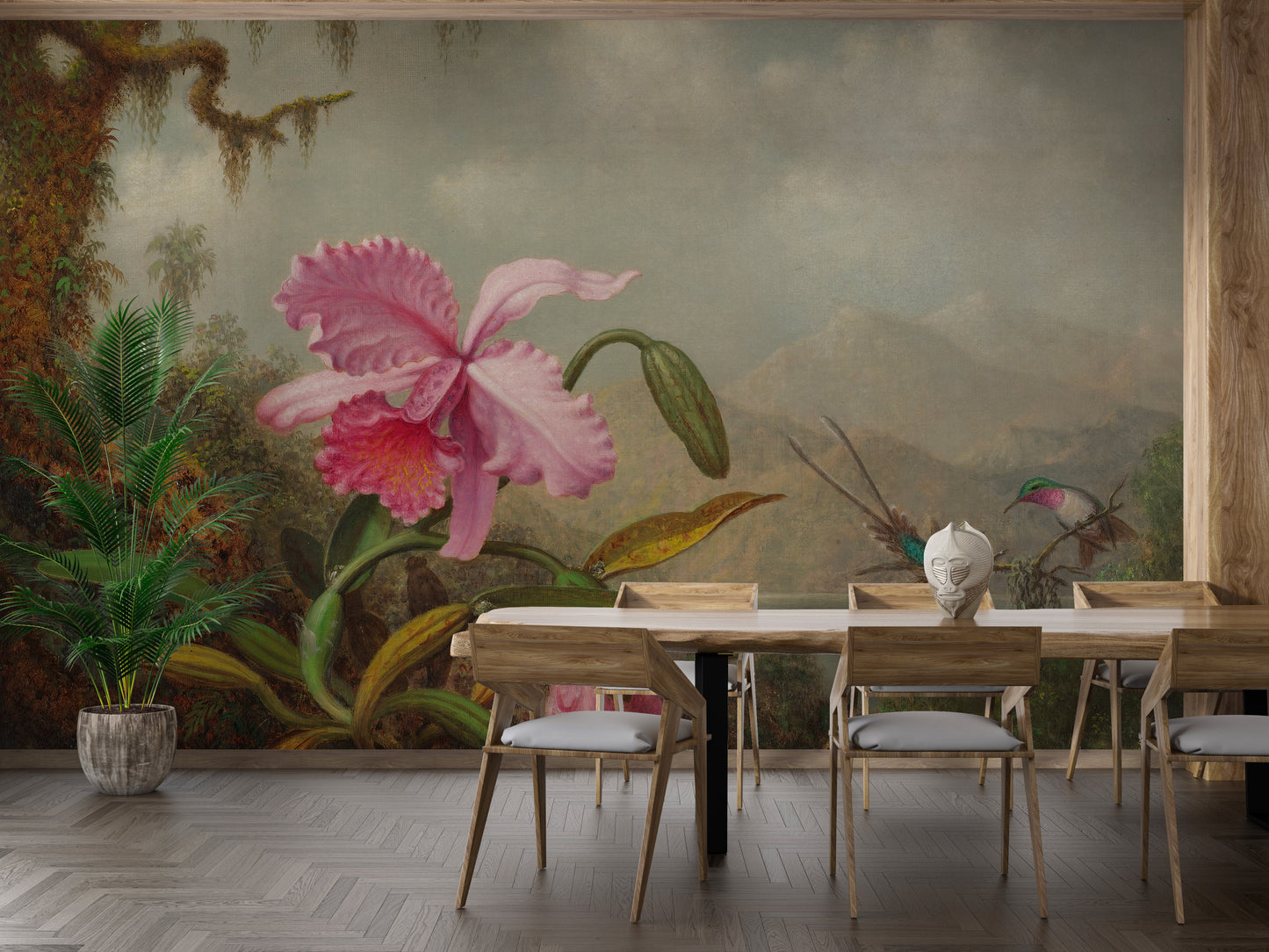 Pink Flower Wallpaper Mural