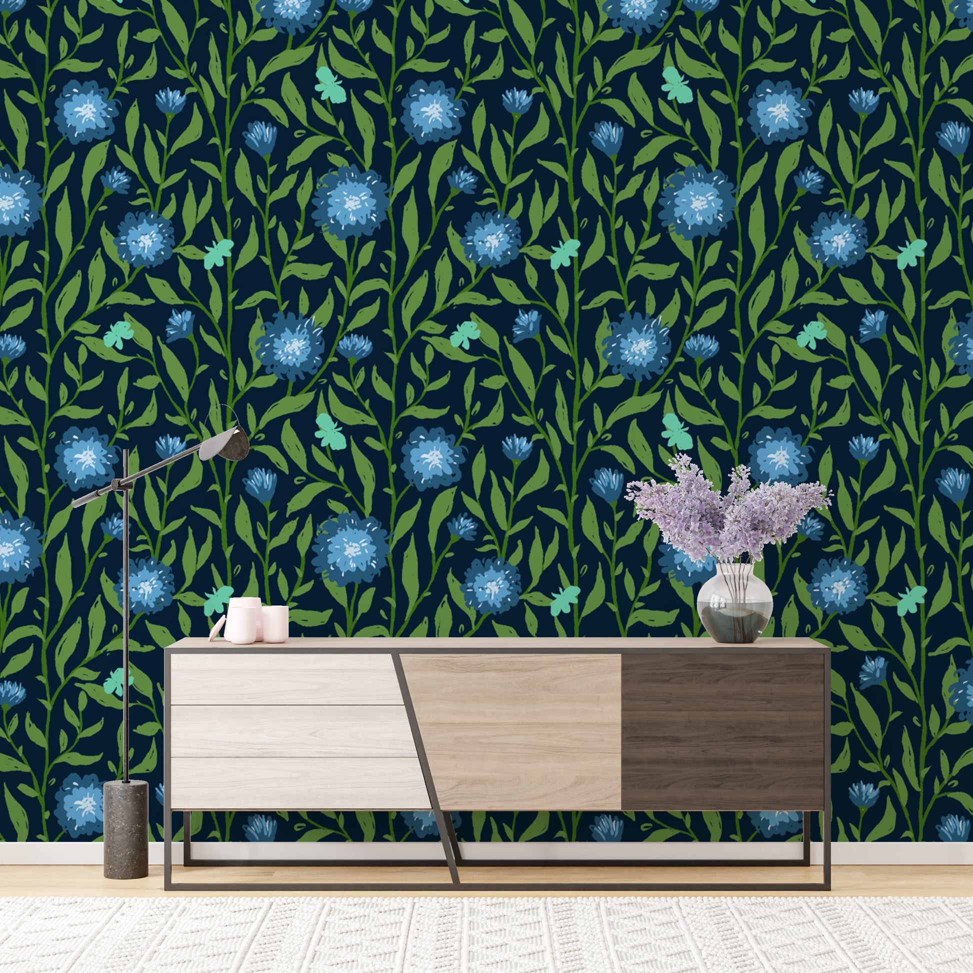 Spring Trellis Dark Green Wallpaper - Giffywalls