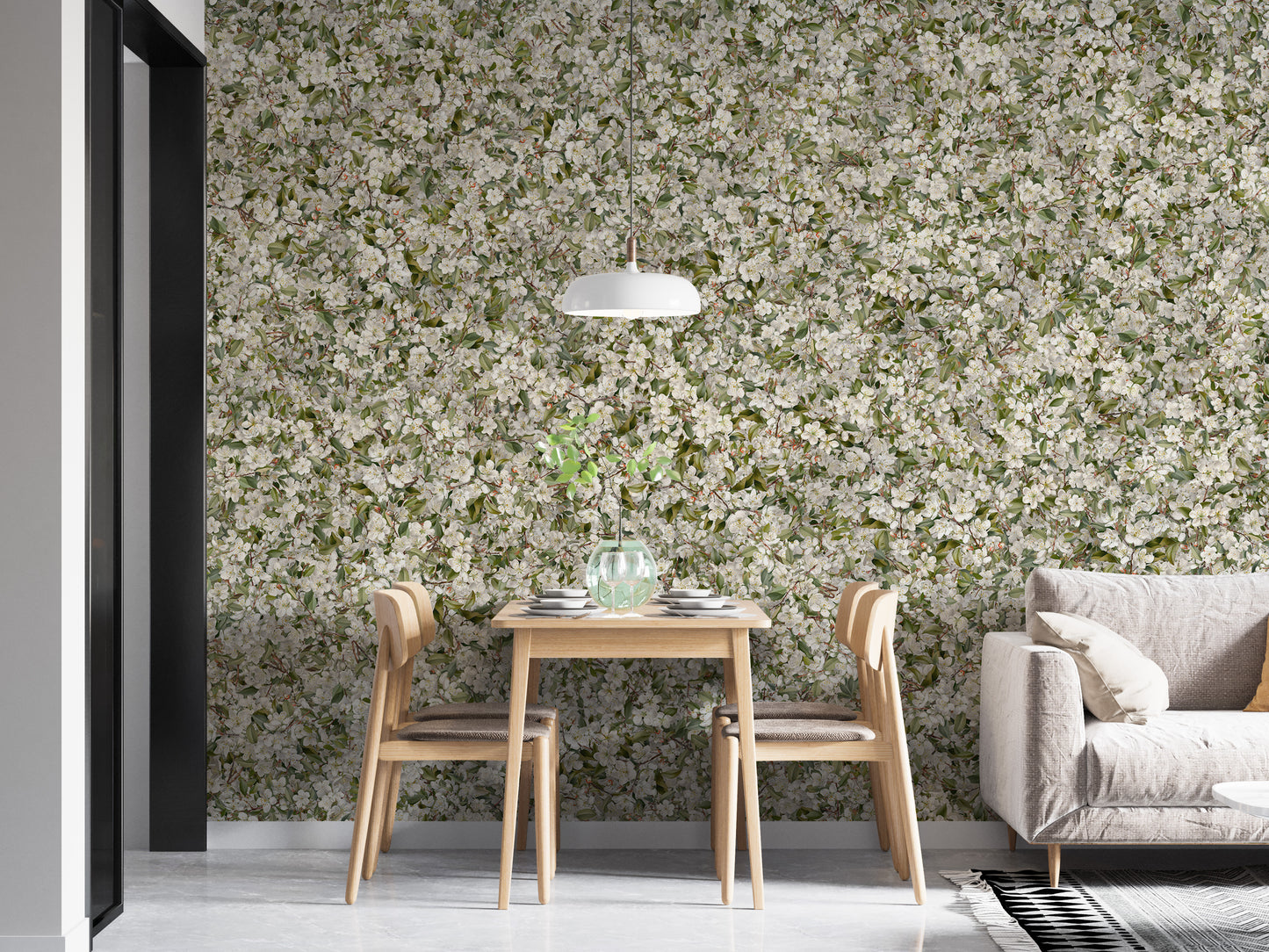 Pear Blossom White Flowers Wallpaper Murals