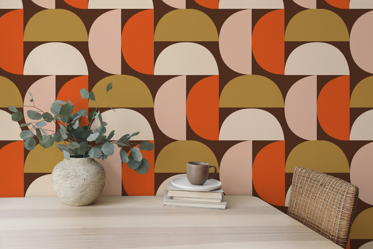 Stylish Mindfulness Mod Dot Design Wallpaper for decor
