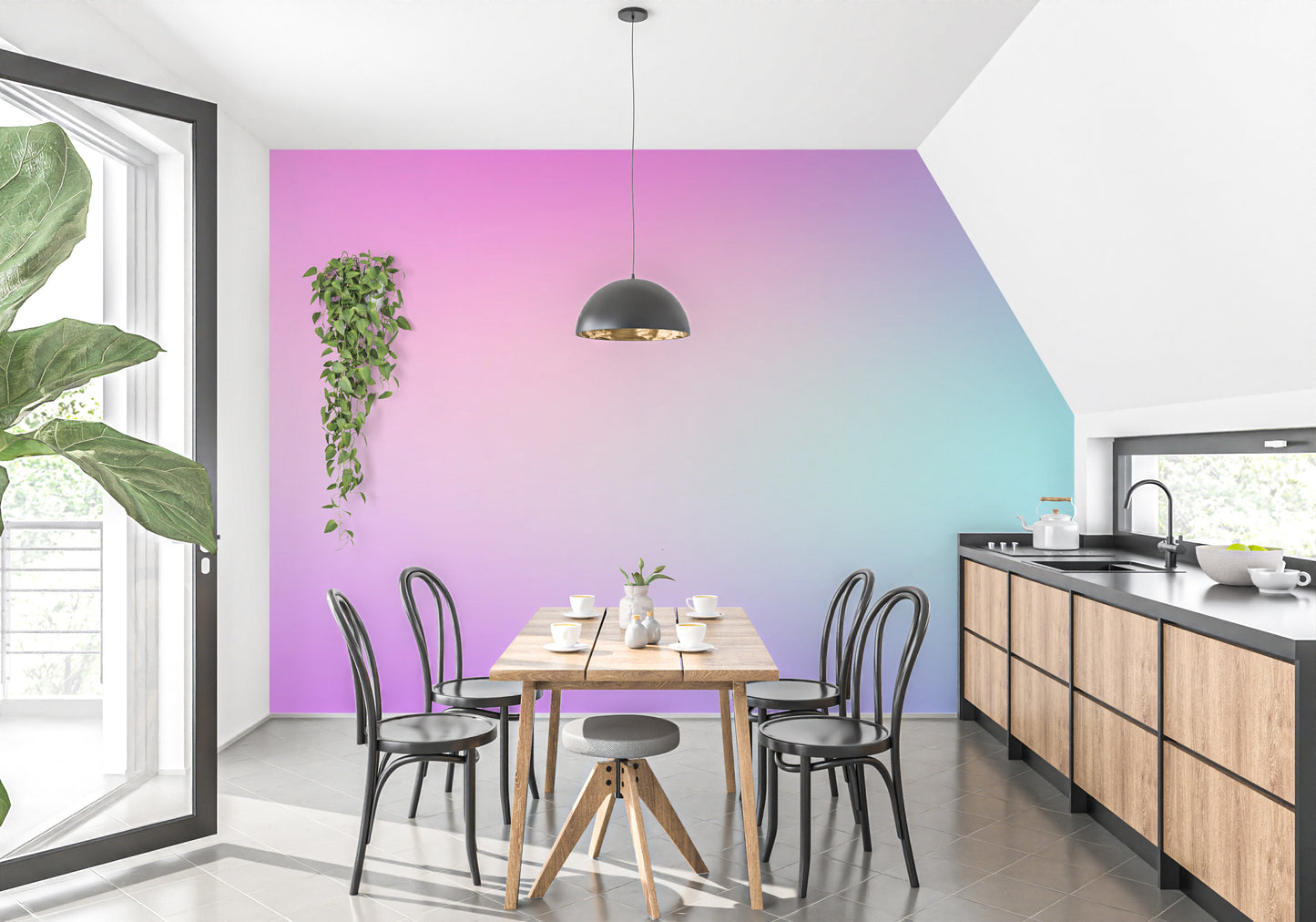 Cotton Candy Pastel Gradient Wall Mural