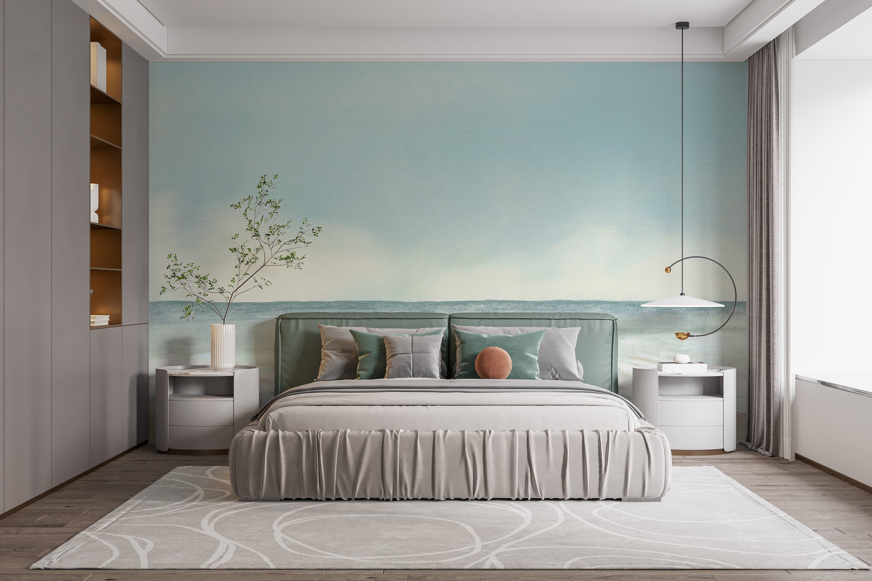 Serene Seashore Serenade Wallpaper for Renters