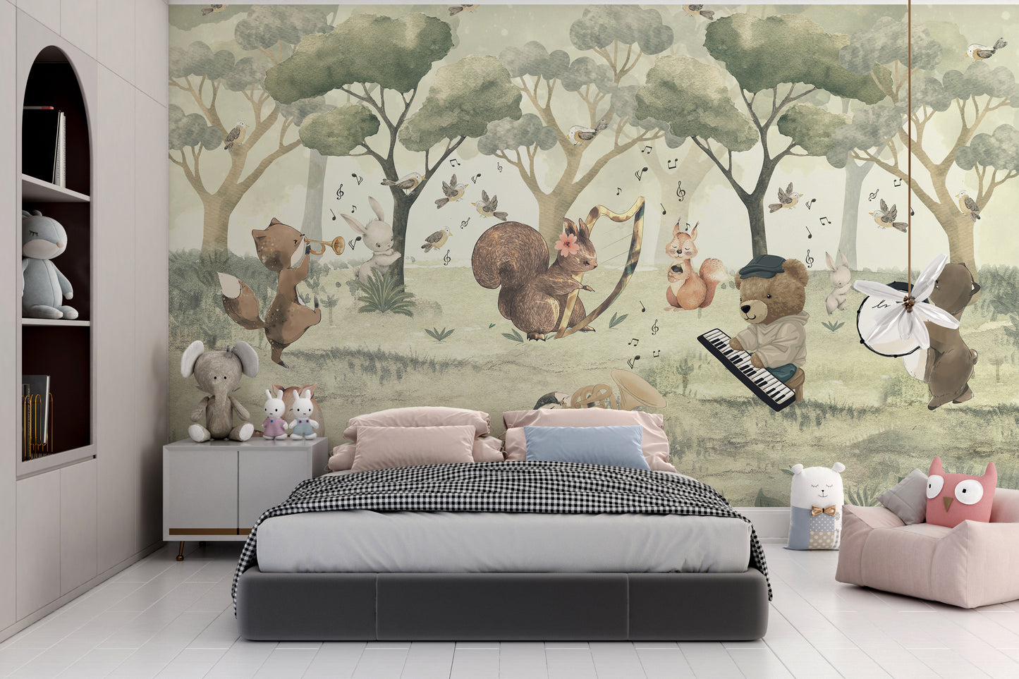 Wildlife mural for children's playroom
