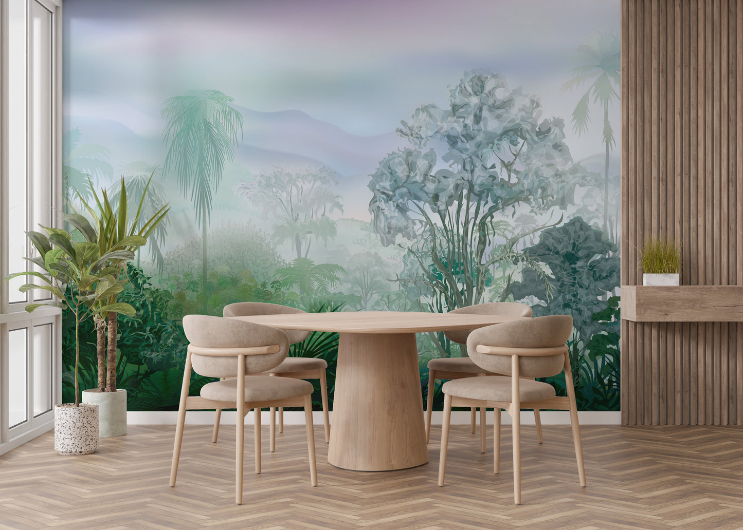 Green Tropical Rainforest Wallpaper Murals