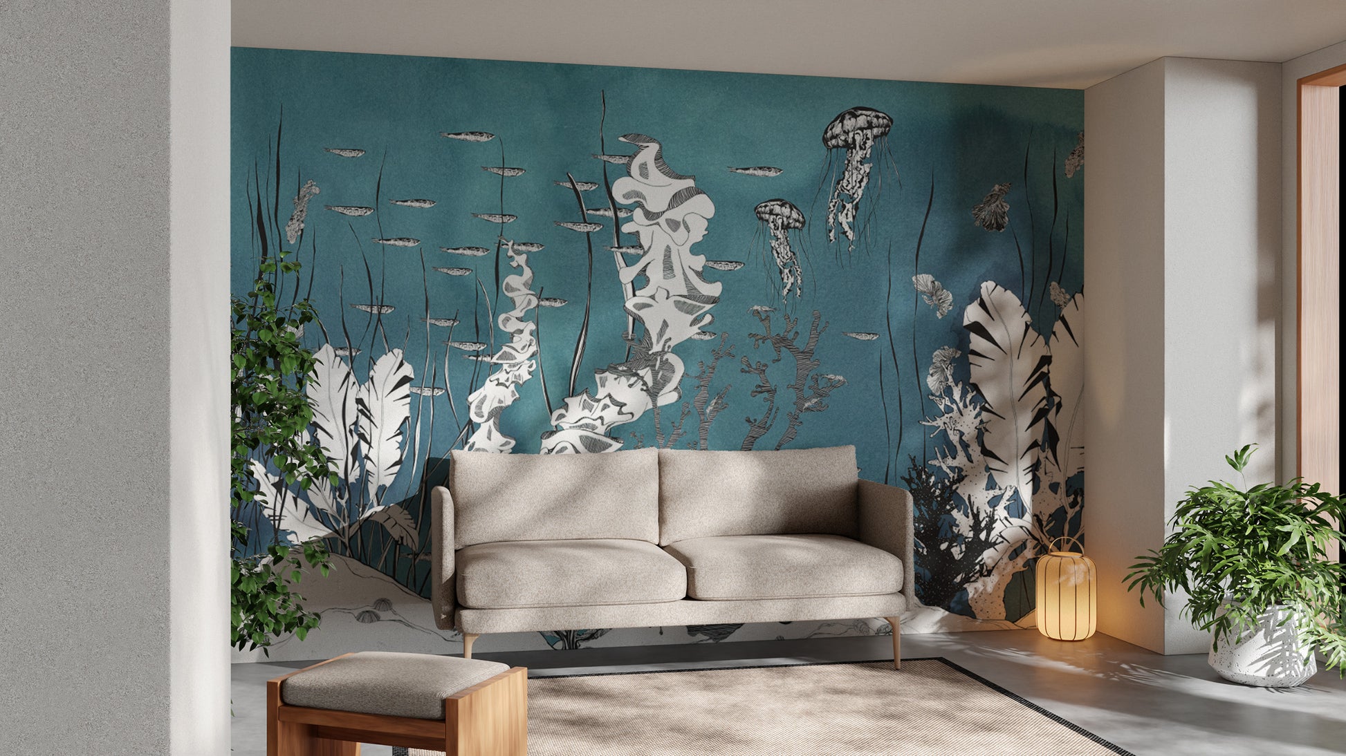 Deep sea aesthetic wallpaper for home interiors
