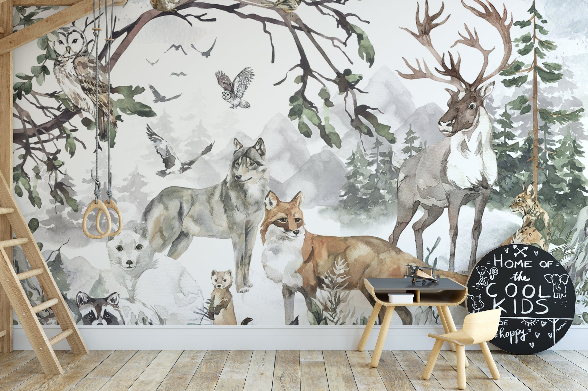 Playful Forest Friends Wall Art
