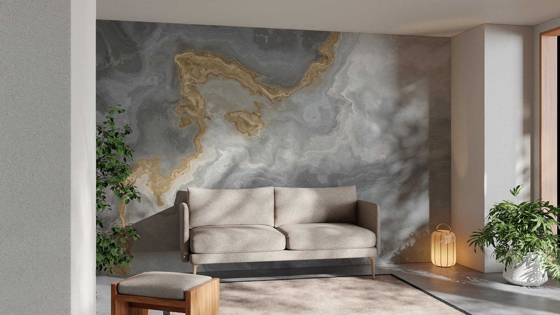 Gray Marble Wallpaper Mural for walls
