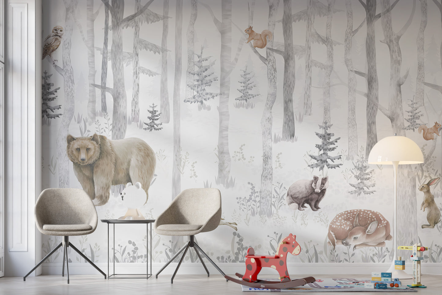 Enchanted Forest Fauna Mural