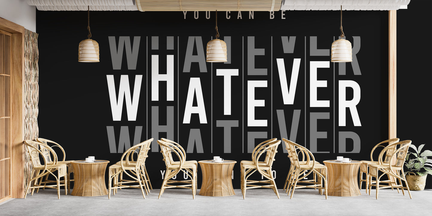 Typography mural for empowering wallpaper
