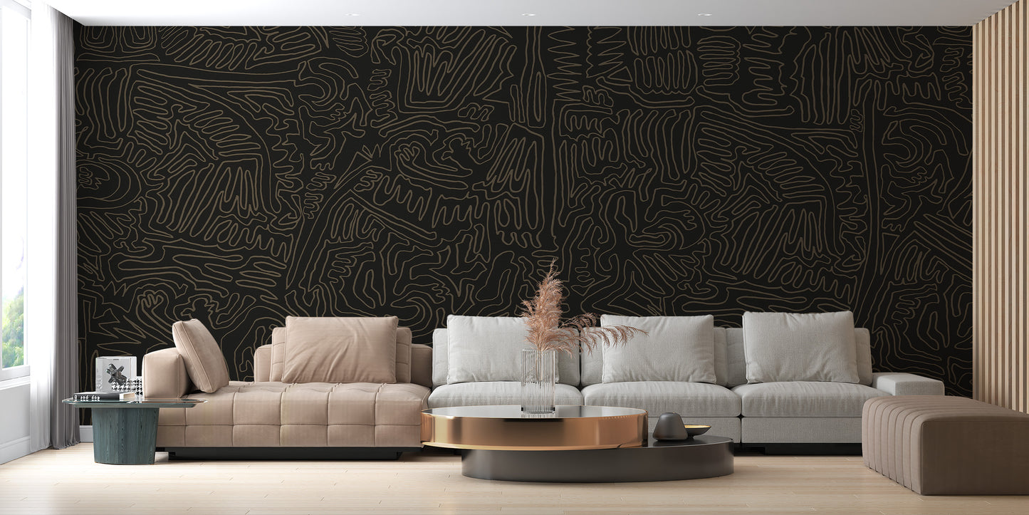 Modern Art Deco Wallpaper Mural - Giffywalls