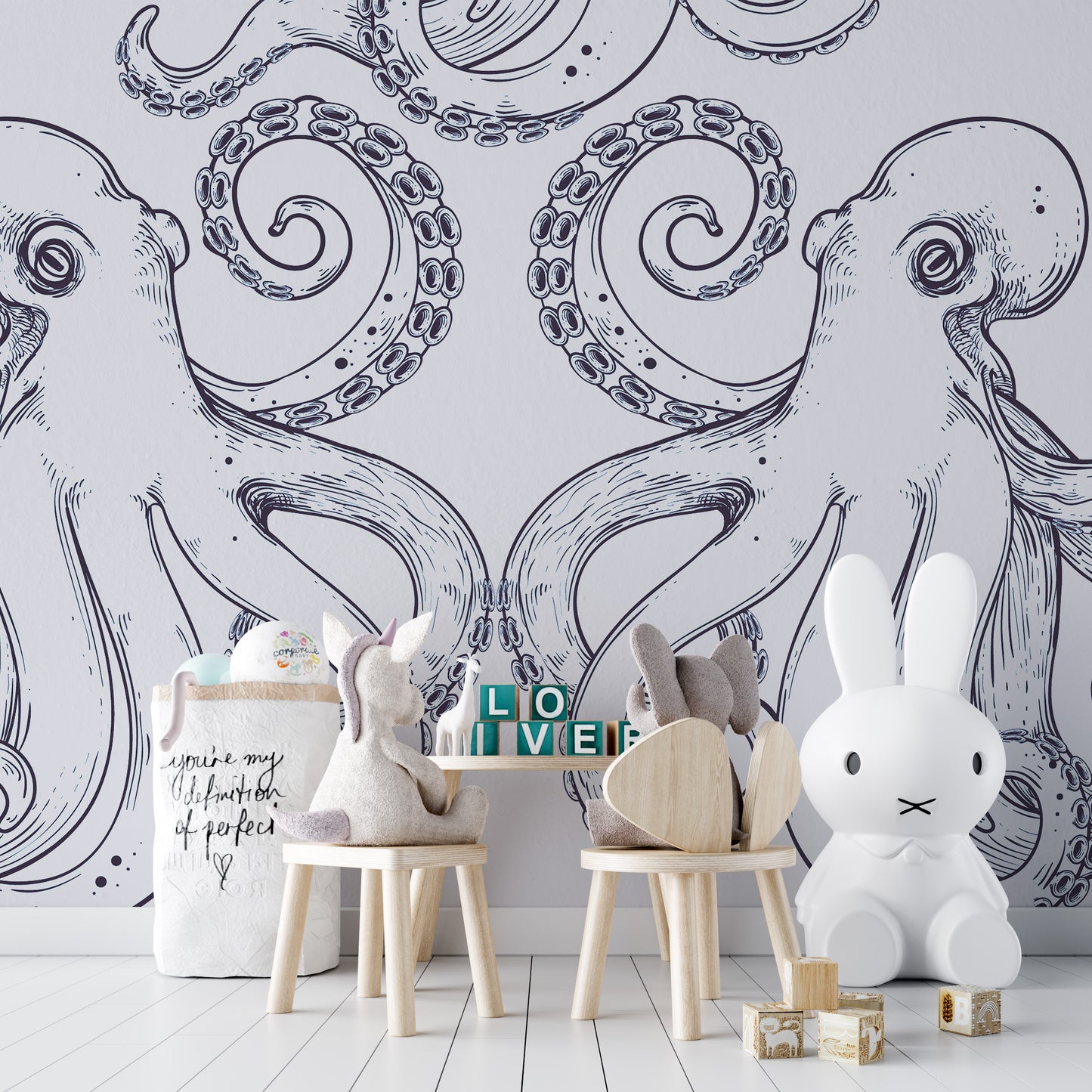 Giant Octopus Wallpaper Mural