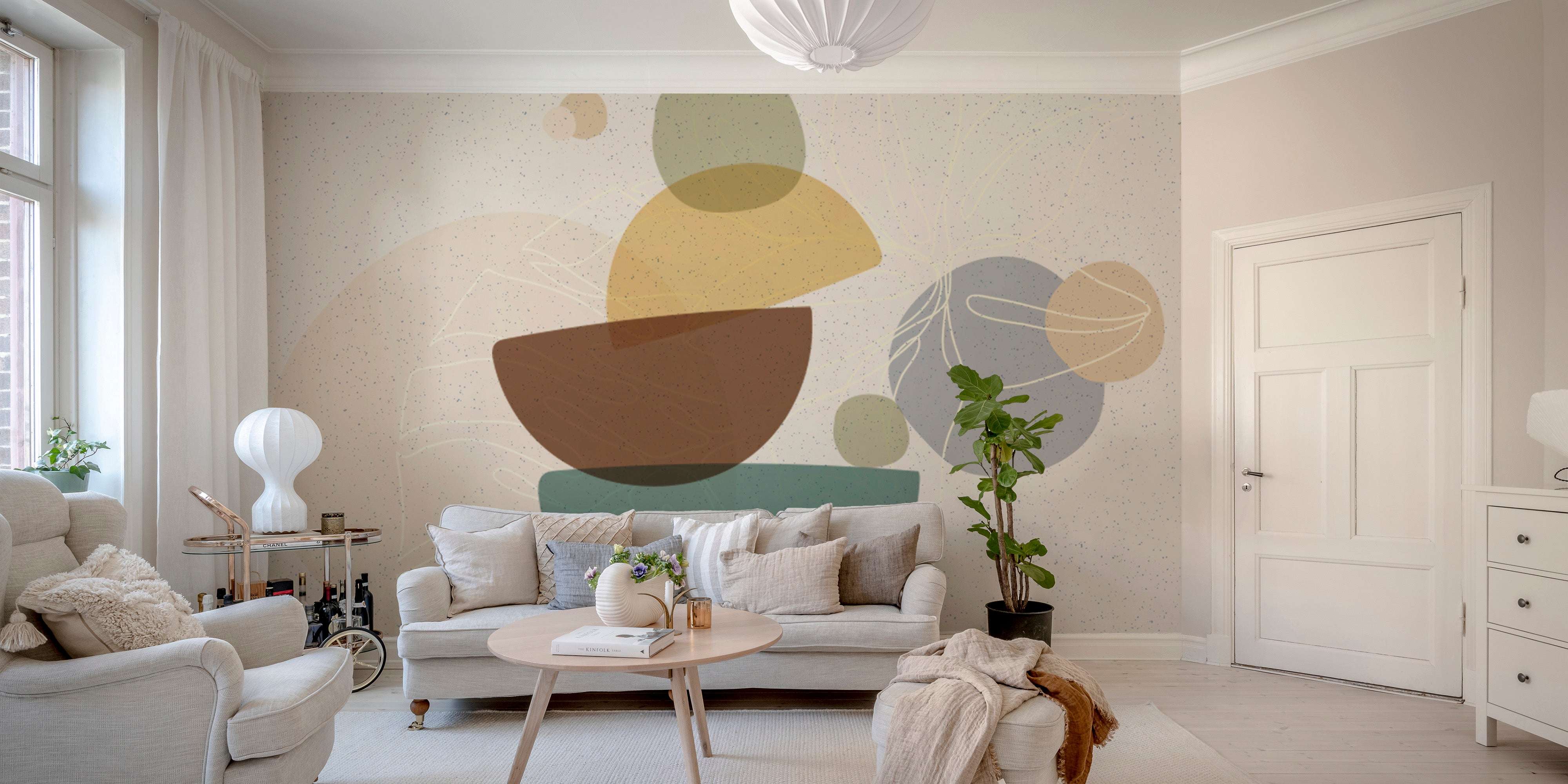 Sophisticated Modern Zen Abstract Wall Mural decor