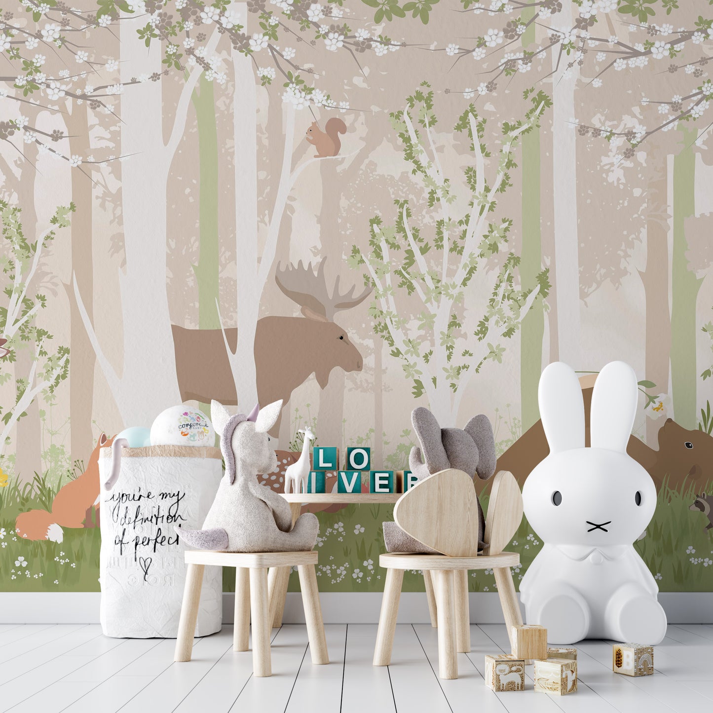 Kids Woodland Friends Wall Mural