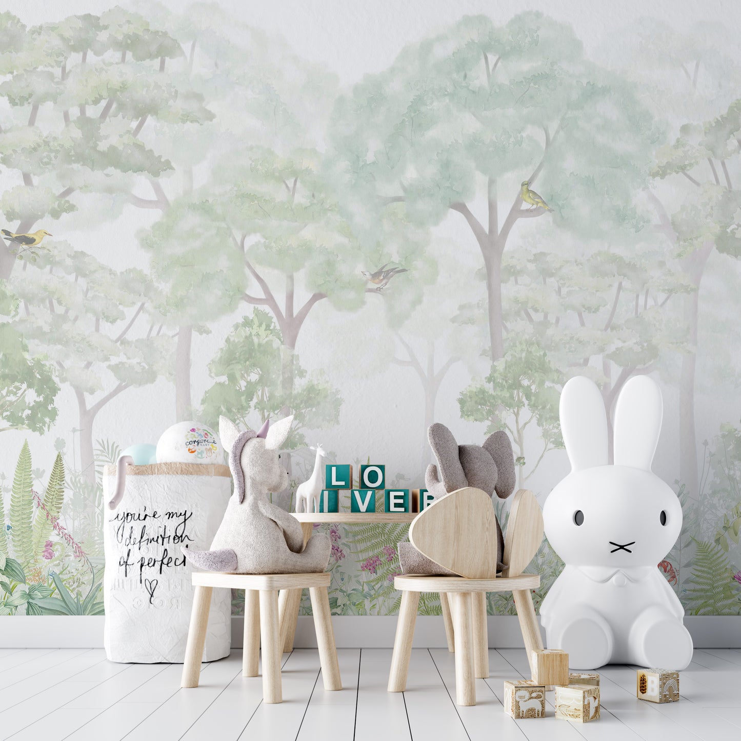 Fantasy Forest Nursery Wallpaper Mural