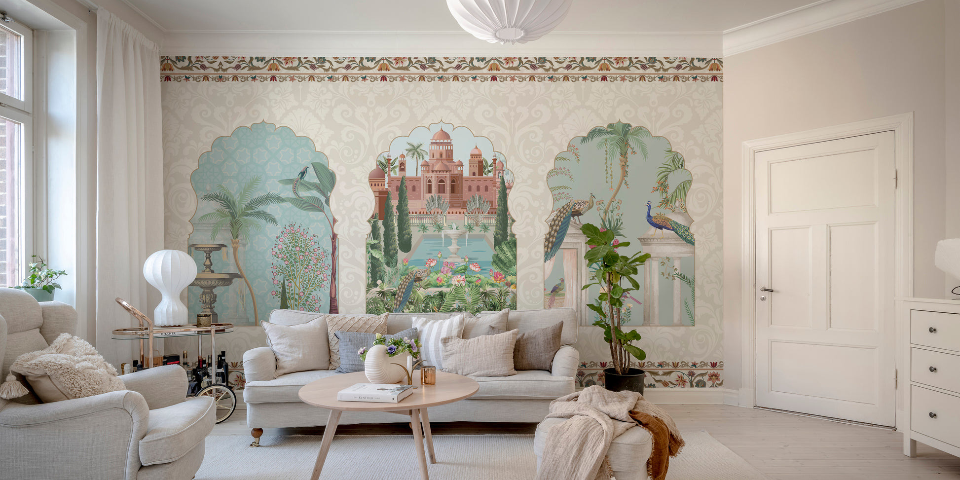 Royal palace gardens wallpaper for timeless beauty