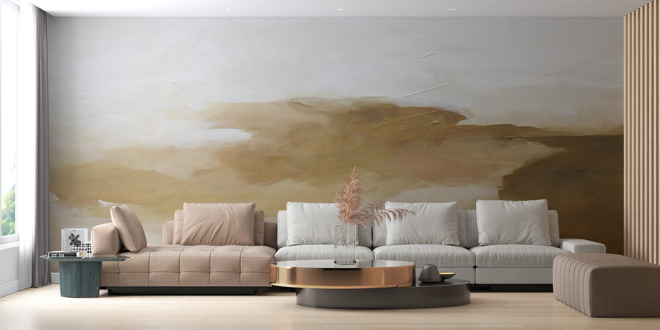 Golden Abstract Wallpaper Mural