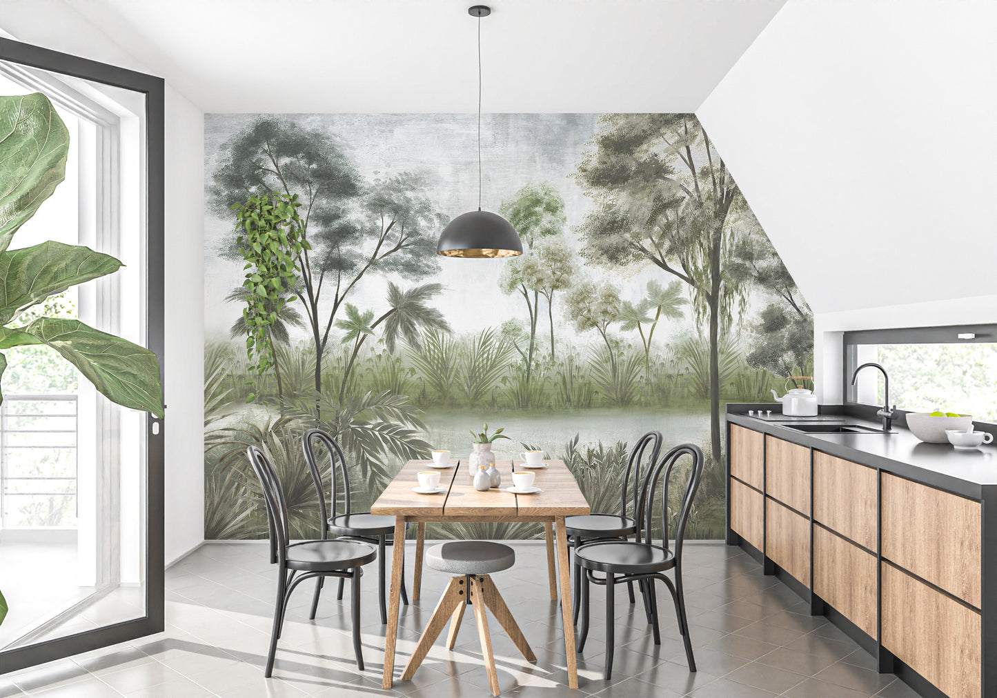 Mystic Forest Dining Room Wallpaper Mural