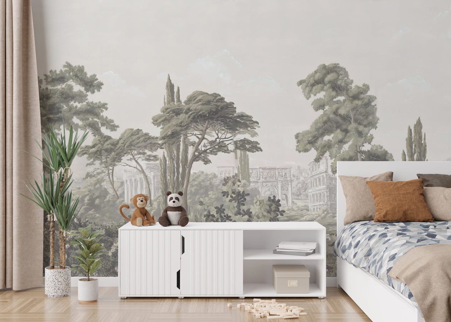 Foggy Rainforest Landscape Wall Mural
