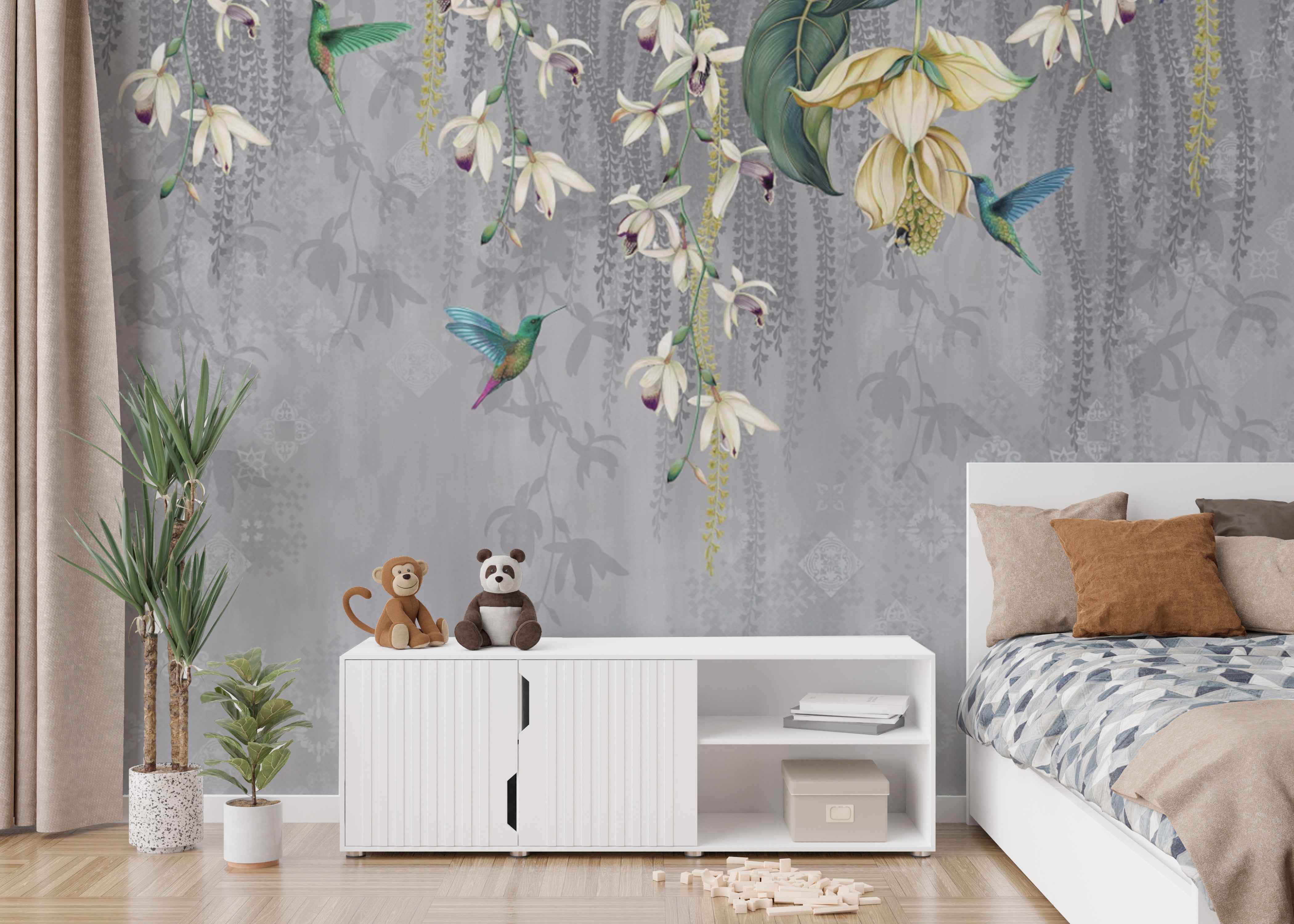 Orchid Bloom Wallpaper Mural
