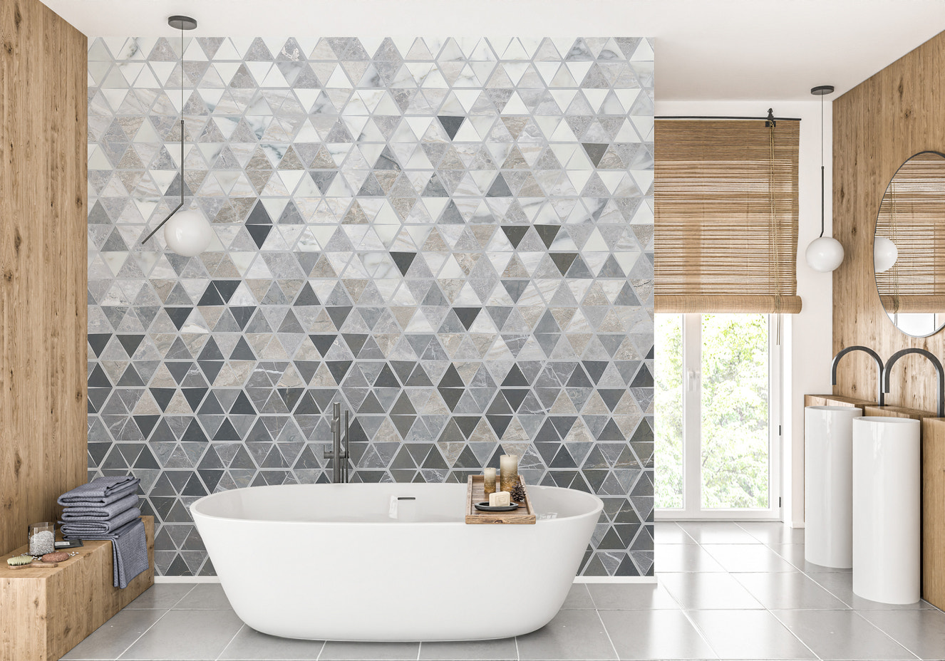 Mirror Tiles Wallpaper Murals