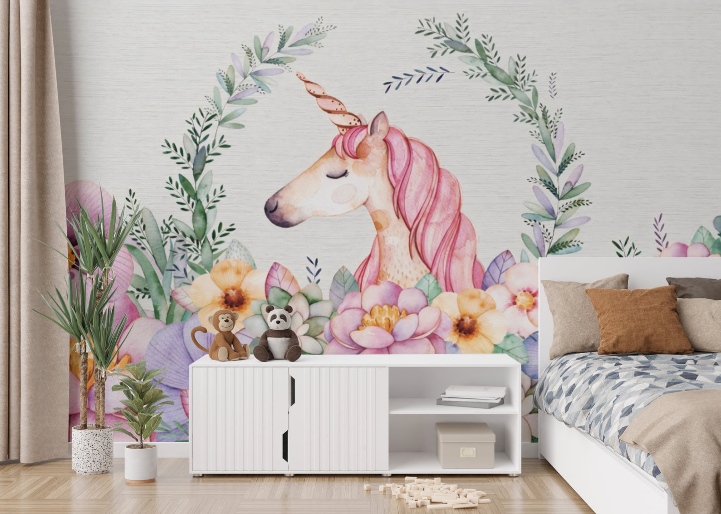 Dreamy Unicorn Garden Wallpaper
