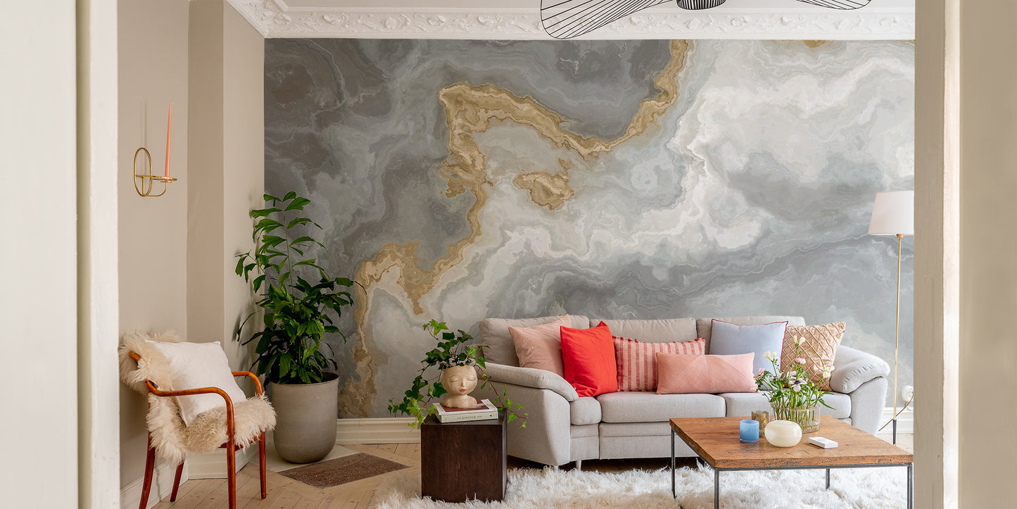 Gray Marble Wallpaper Mural