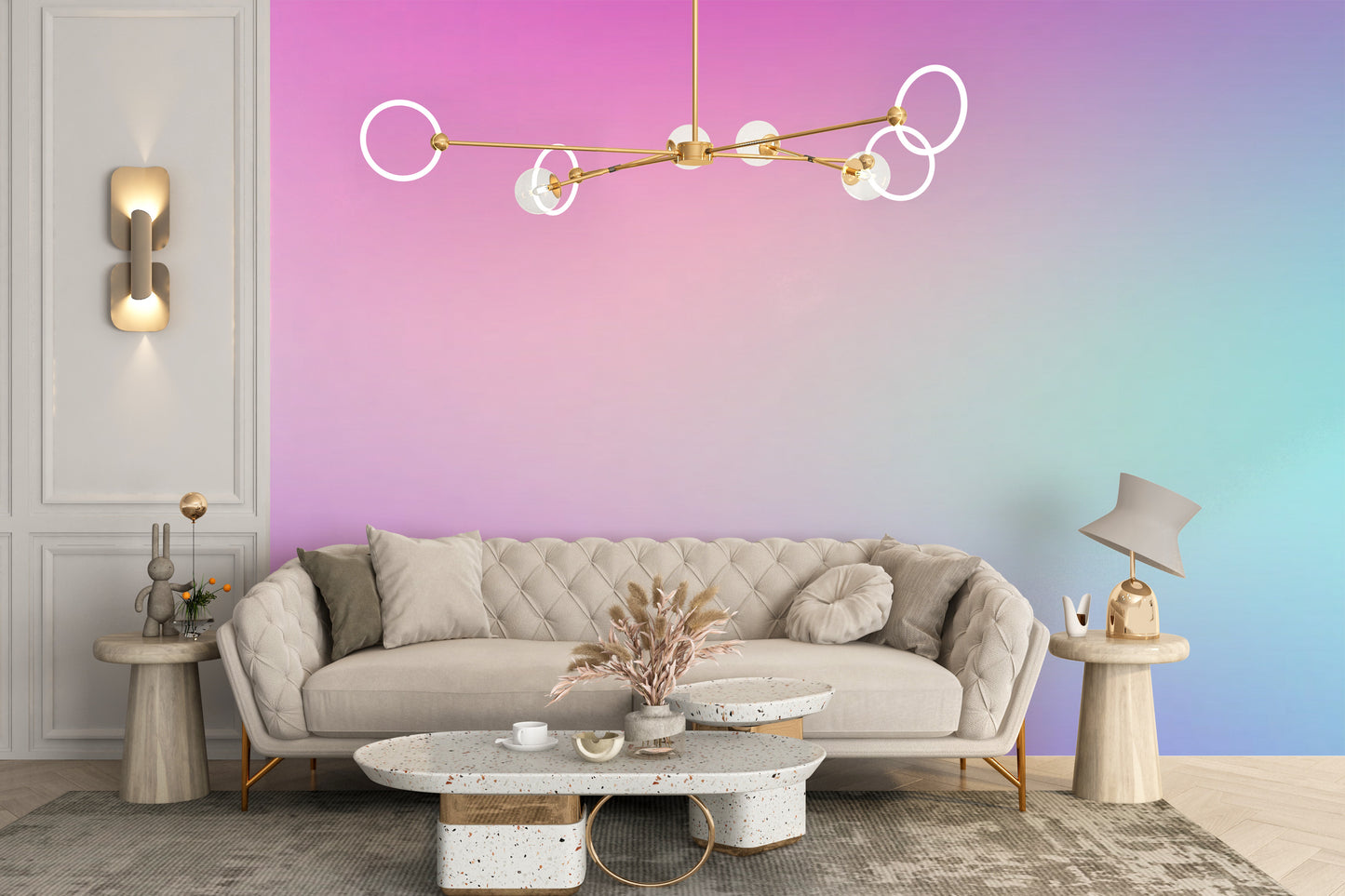 Cotton Candy Pastel Gradient Wall Mural