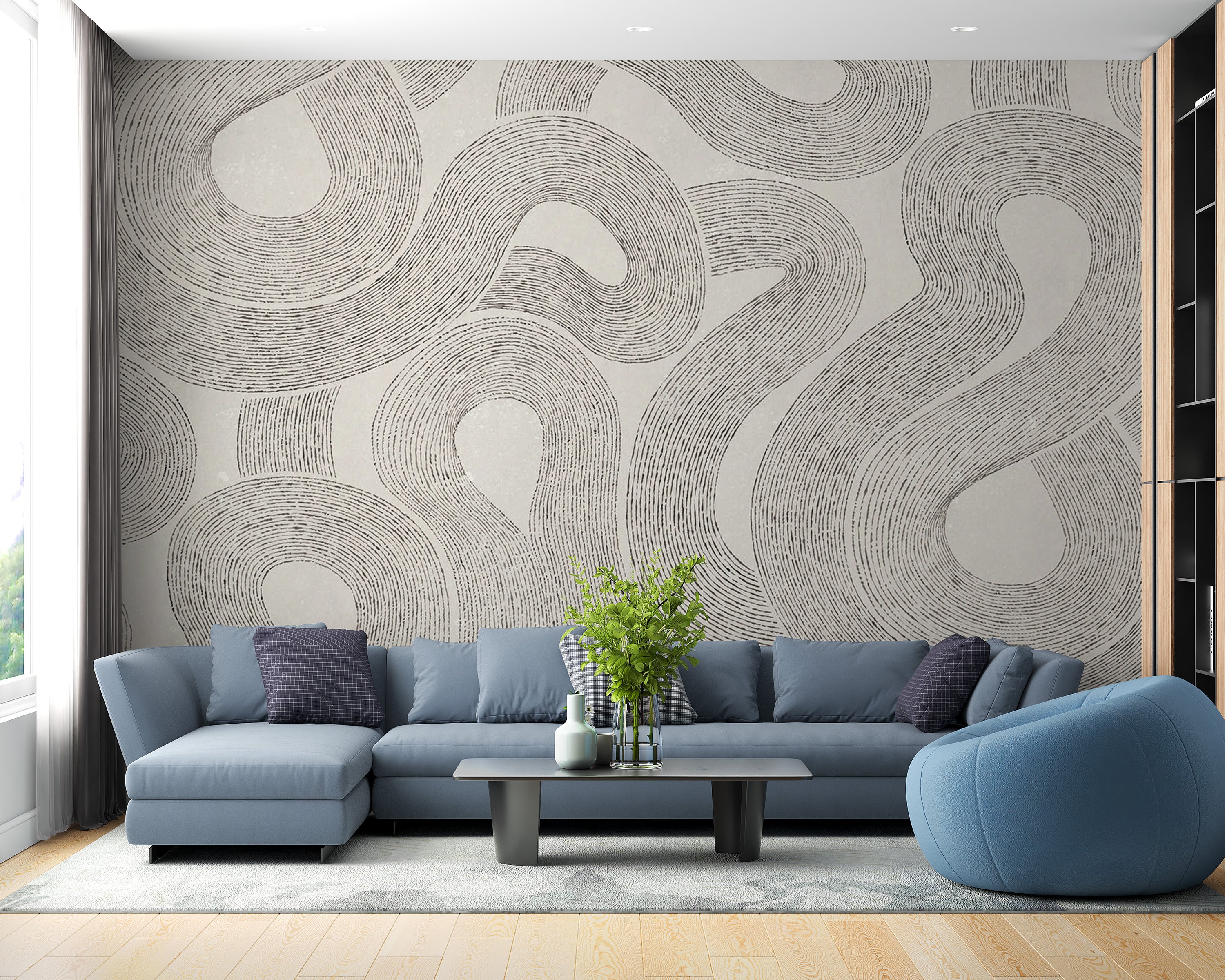 Grey Zen Wallpaper for serene wall aesthetics