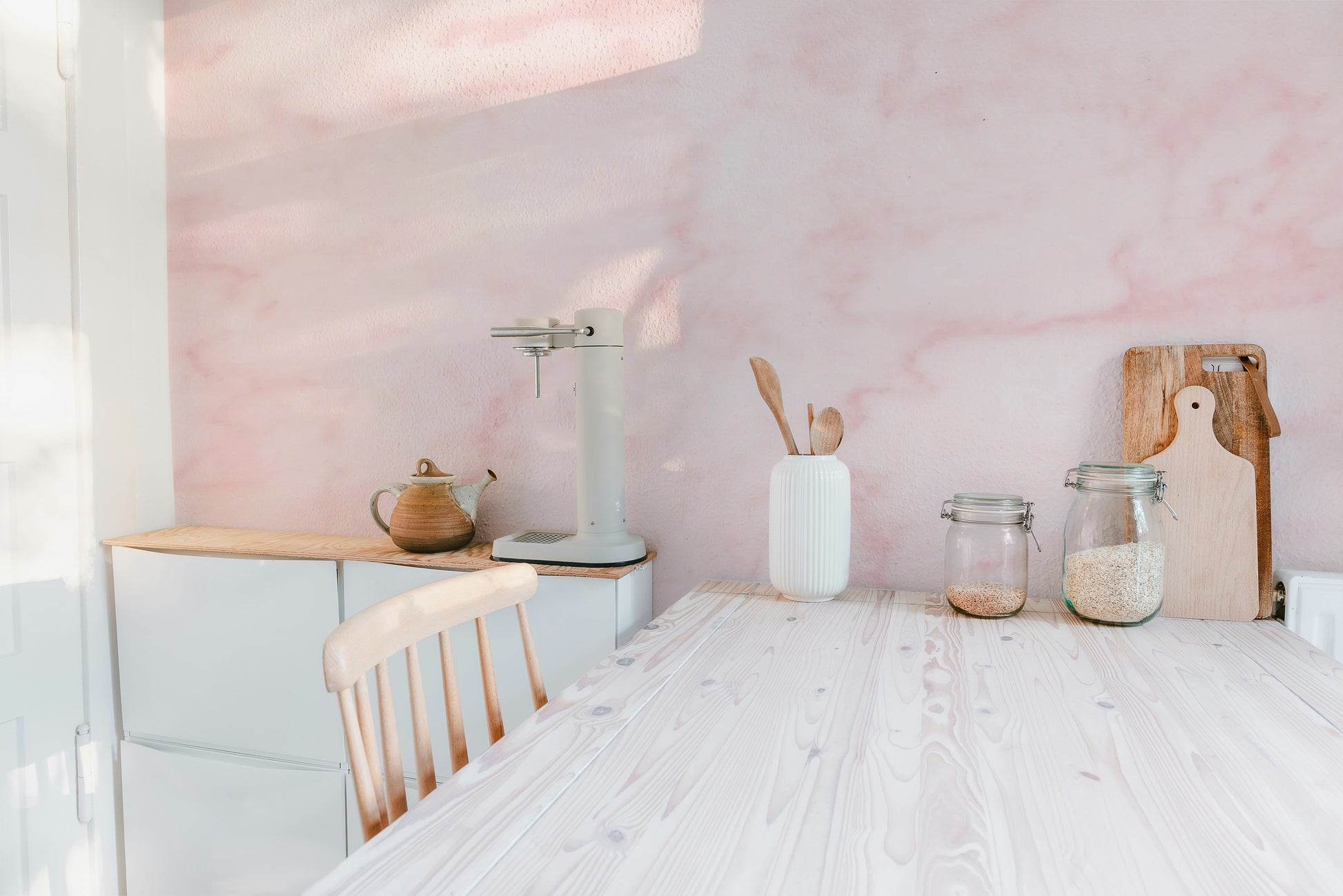 Stylish Pink Marble peel and stick wallpaper