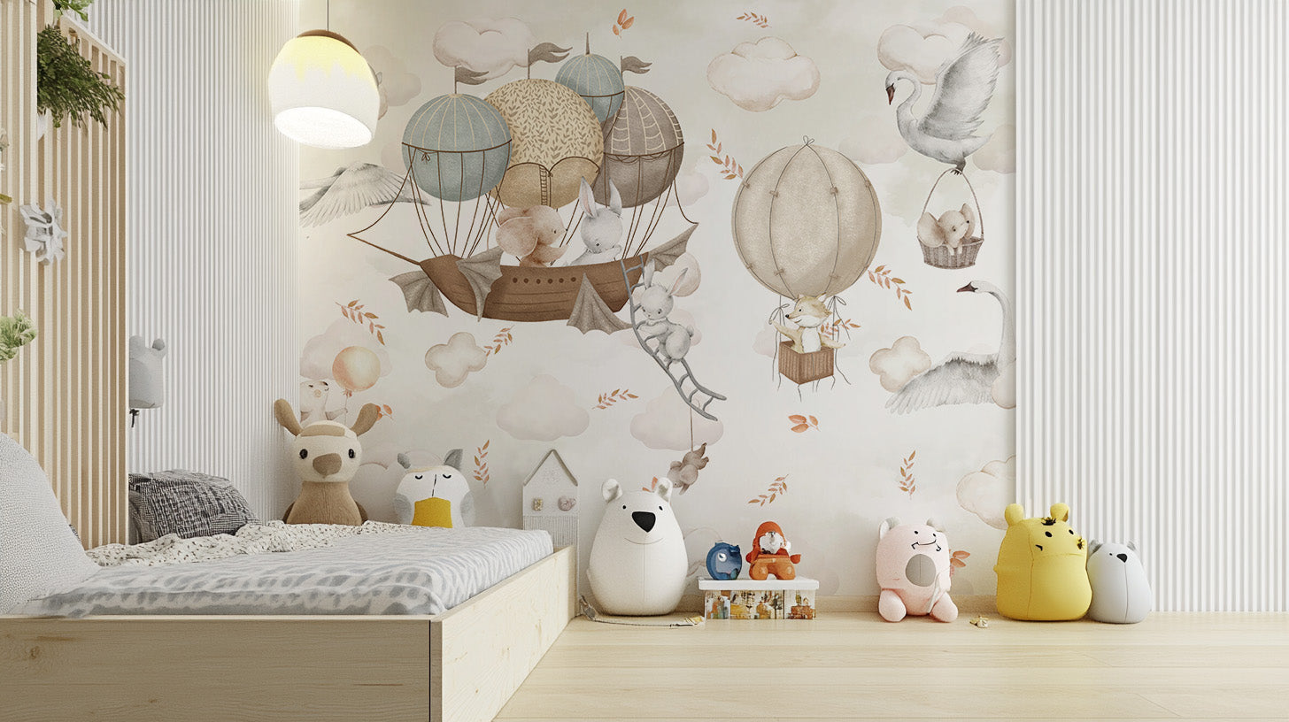 Cloud-Hopping Critters Wallpaper for dreamy vibes