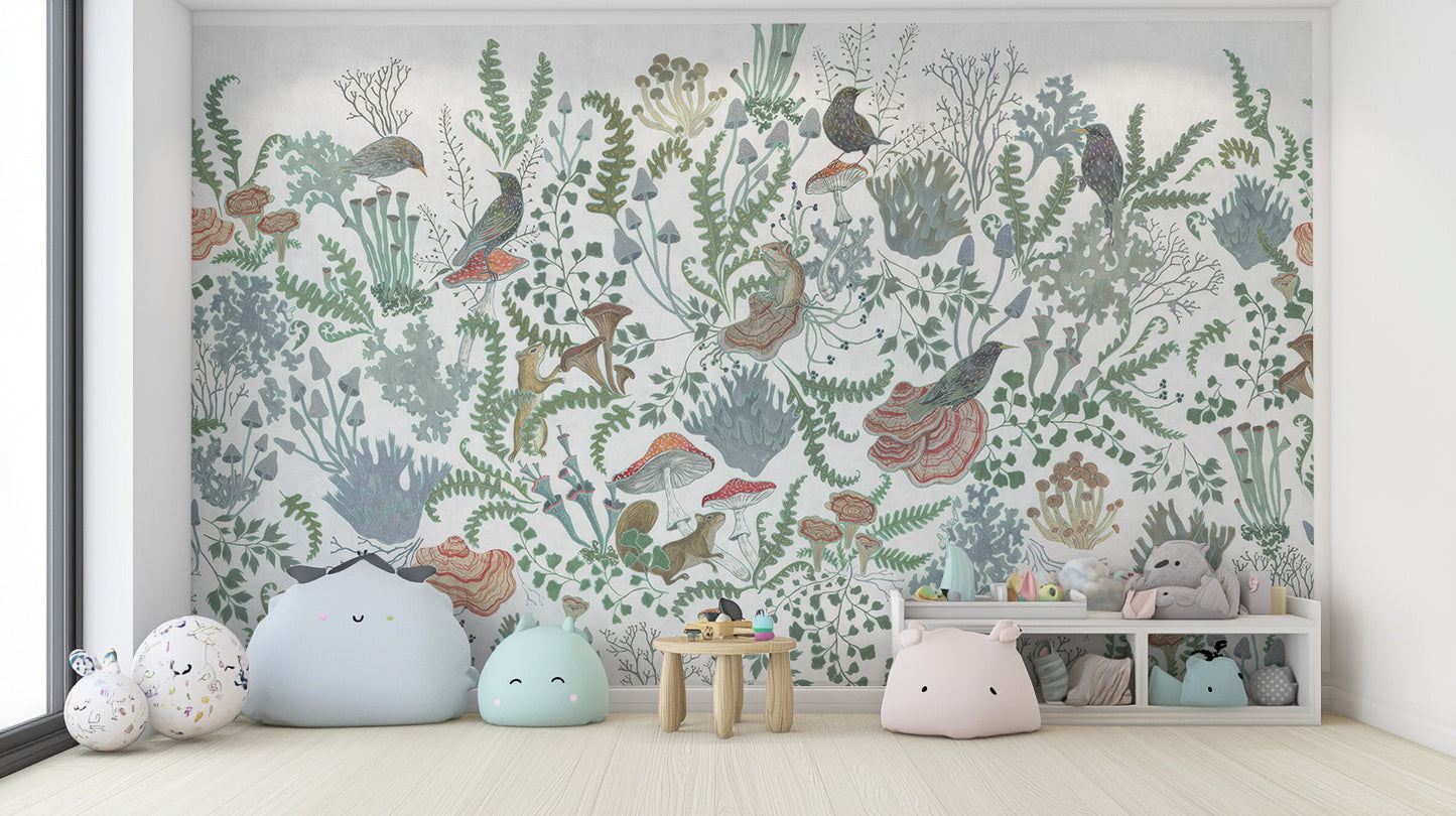 Botanical Nest Fresco Wallpaper Mural