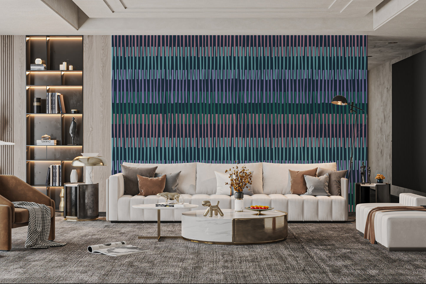 Modern Rhythmic Striped Wall Art Design
