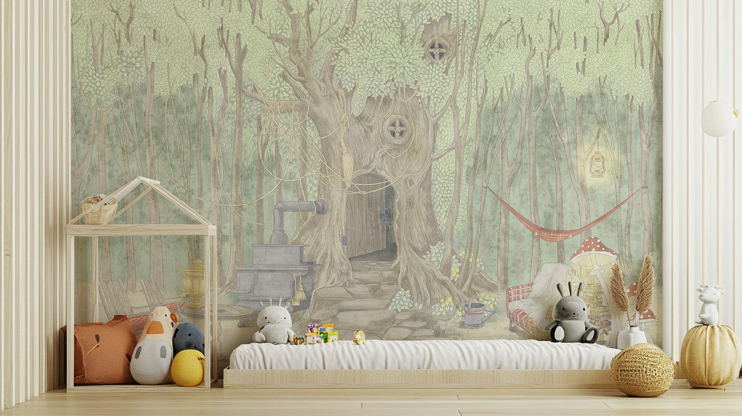 Add fairytale flair with Fairyland Cascade wallpaper in a nursery