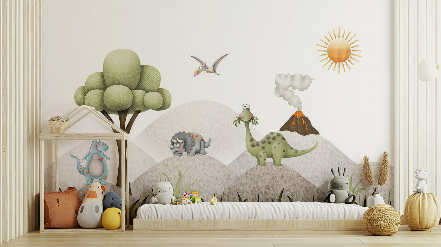 Tiny Saurus Wall Mural