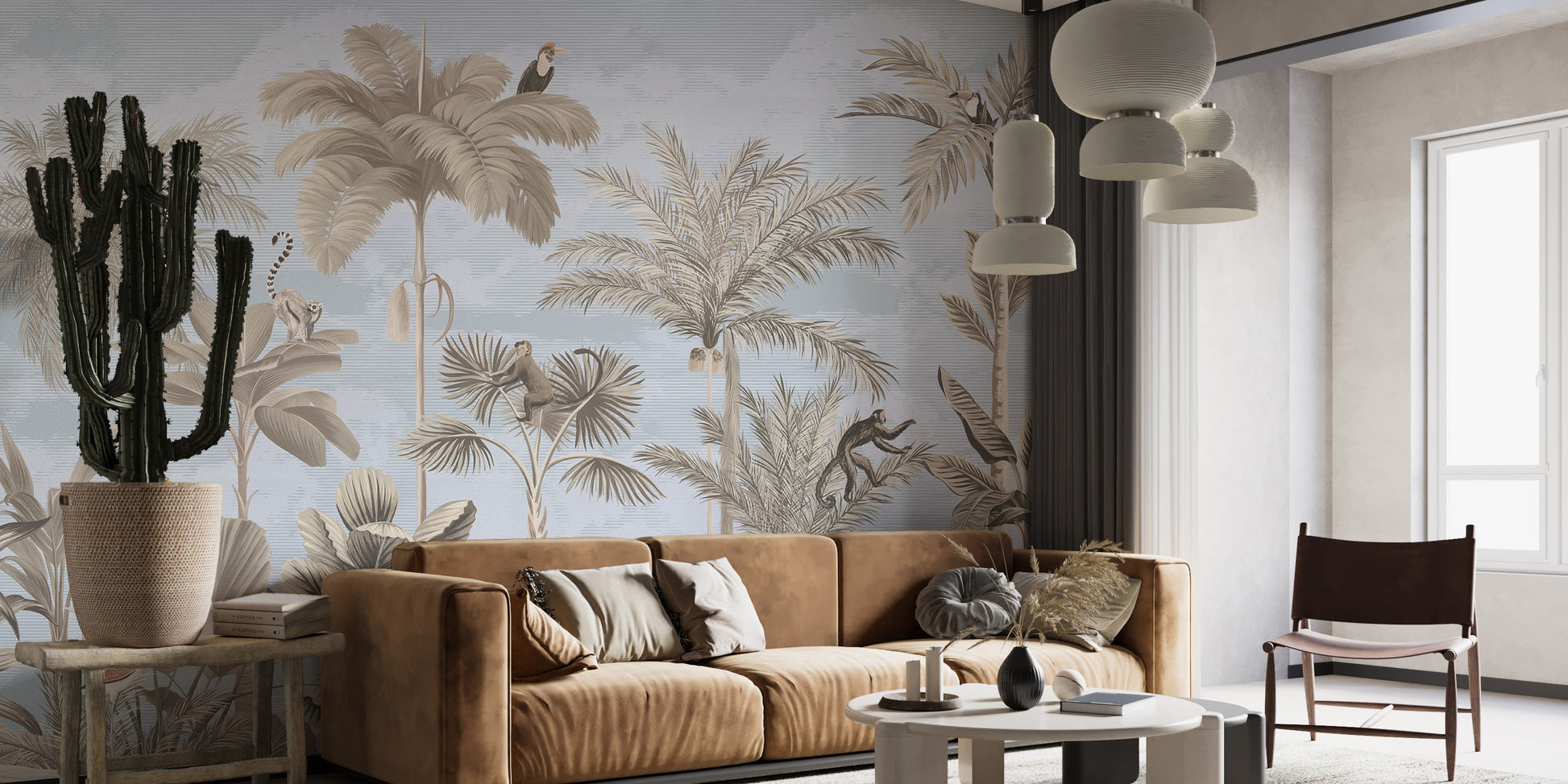 Sepia treetop ballet wallpaper for walls