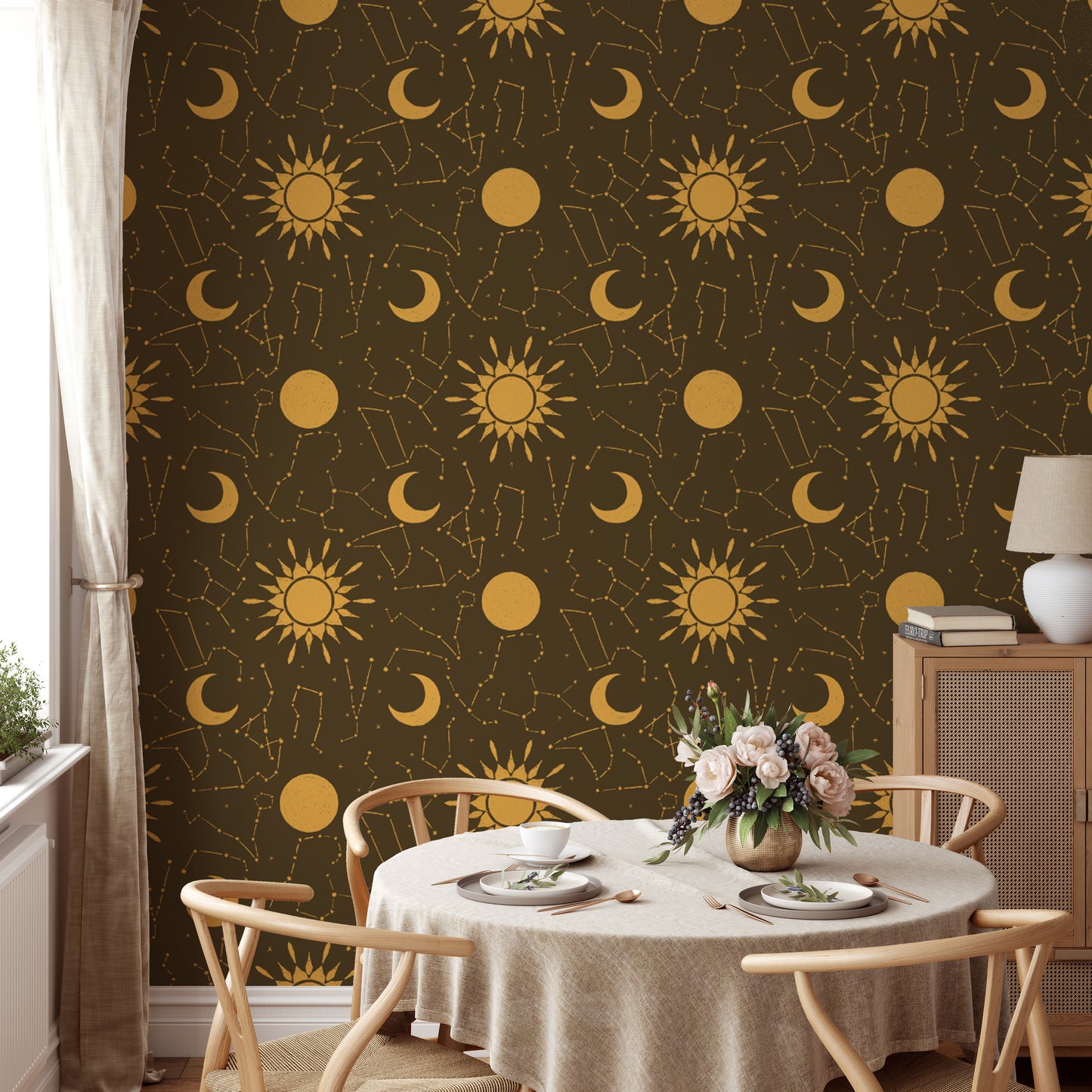 Elegant constellation design wallpaper for astrology lovers.