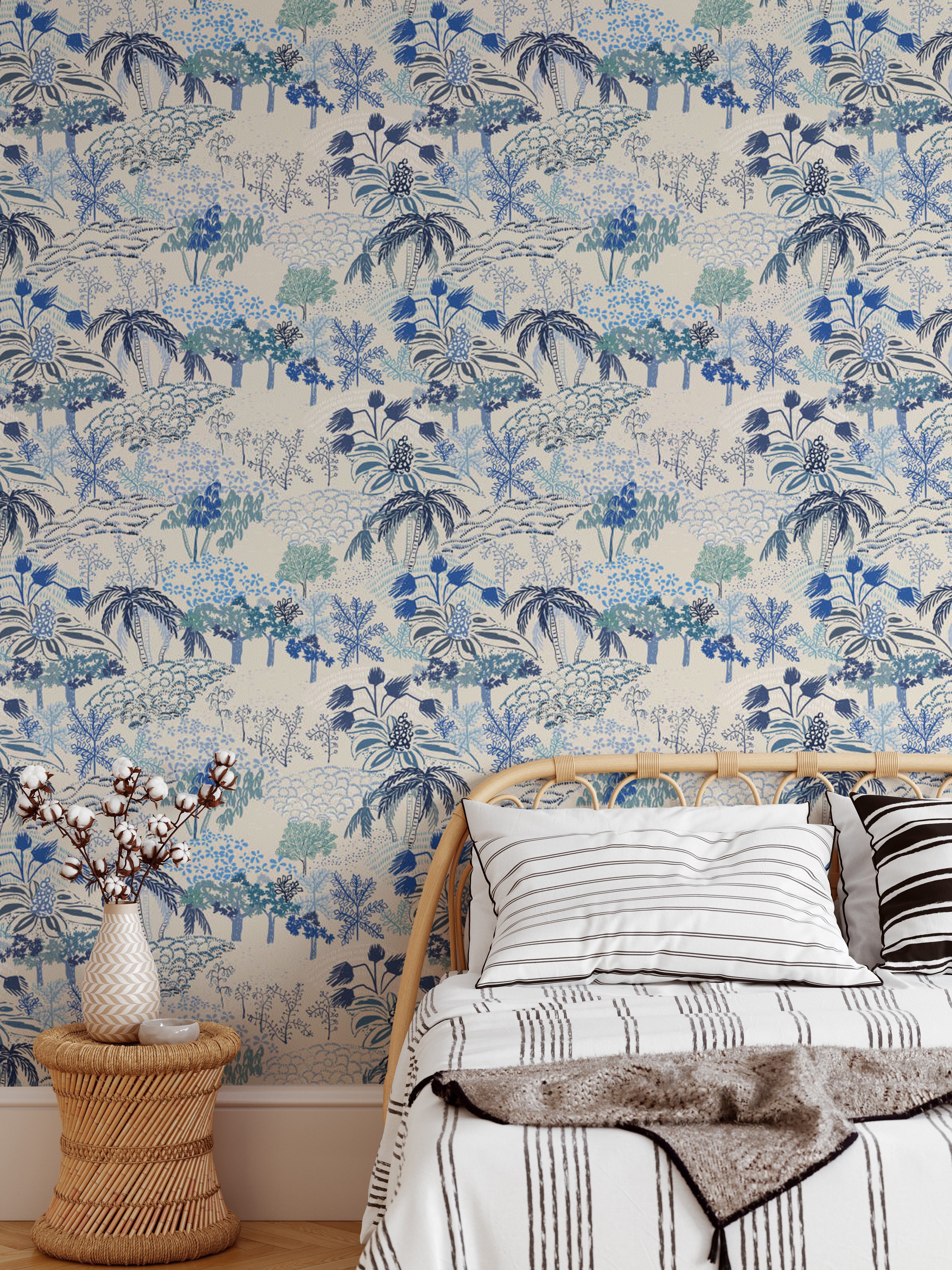 Elegant Florentine fresco wallpaper for interiors